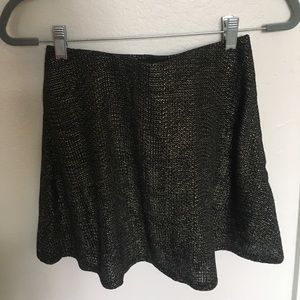 BCBGeneration black and gold mini skirt